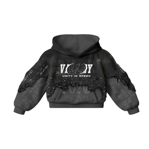 เสื้อฮู้ดดี้ทรงโอเวอร์ไซส์ สตรีทแวร์ผู้ชาย ผ้าฝ้ายเฟรนช์เทอร์รี่ 100% หนัก 500GSM ซักย้อมสีแบบวินเทจ สไตล์บ็อกซี่ฟิต - Product Image 2