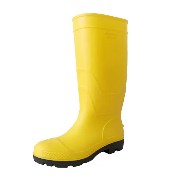 גבוה לחתוך נעלי <span class=keywords><strong>מים</strong></span> גברים ברור צהוב ירך בטיחות גשם אתחול עבודה pvc rainboots