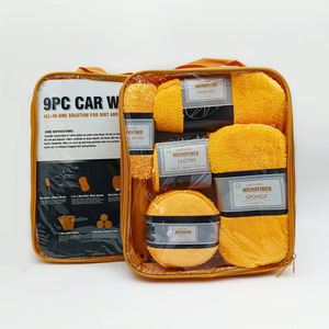 工場直送9点マイクロファイバー洗車・清掃キット-カーケア用品ツール＆ギフトセット卸売可能 - Product Image 2