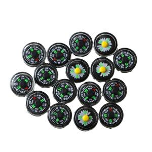 Mini boussole en plastique 12 mm, porte-clés portable, outil de navigation pour la randonnée et le camping en plein air, marquage en anglais - Product Image 1