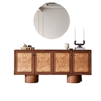 Mueble de Salón Moderno de Madera Maciza de Gran Capacidad con Estantes Ajustables para Oficina en Casa y Uso en Villas