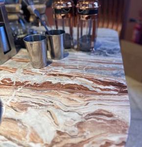 حجر طبيعي إيطالي مونيكا أحمر روزاليا رخام أراكاتو أروبيكو روسو لأسطح المطبخ وجدرانه - Product Image 6