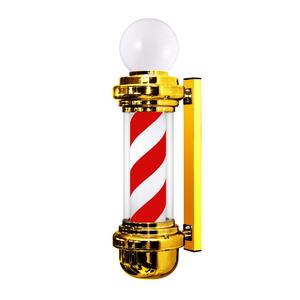 Poste de Barbería con Luz LED Giratoria de 22.8 Pulgadas, Letrero Luminoso para Salón de Belleza, Lámpara de Pared para Exteriores, Rayas Rojas, Blancas y Azules - Product Image 6