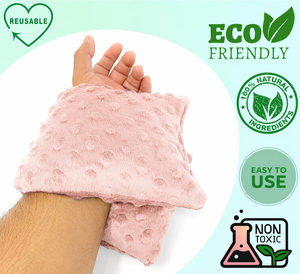 Coussin chauffant micro-ondable en graines de lin pour le cou, enveloppement aromathérapeutique lesté à la lavande, chaleur humide profonde et thérapie par le froid pour la douleur - Product Image 4