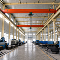 Système de pont roulant à poutre simple avec palan électrique pour la manutention et la production en atelier industriel et entrepôt