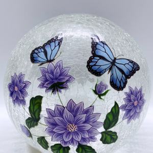 Luce Led palla di vetro di natale sfera stampata ornamento tedesco decorazioni in vetro di natale - Product Image 2