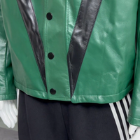 Veste en cuir rouge de luxe imperméable avec motif à carreaux en jean et lettres, fermeture éclair, pour cosplay hivernal