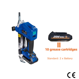 <span class=keywords><strong>Pistolet</strong></span> à graisse sans fil professionnel industriel 20V 2A <span class=keywords><strong>Batterie</strong></span> 500 CC Baril 10 000 PSI Pression Réglable 2 Vitesses Flexible 100cm - Product Image 4