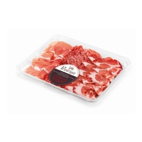 Plato de Jamón Italiano Curado al Aire, Prosciutto Coppa Mix, Envasado al Vacío, Ahumado, Listo para Comer, Bajo en Sal