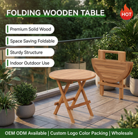 Table de camping, table basse, mobilier de maison, vente en gros, table pliante portable en bois de teck en forme de X pour l'intérieur et l'extérieur, pour le jardin
