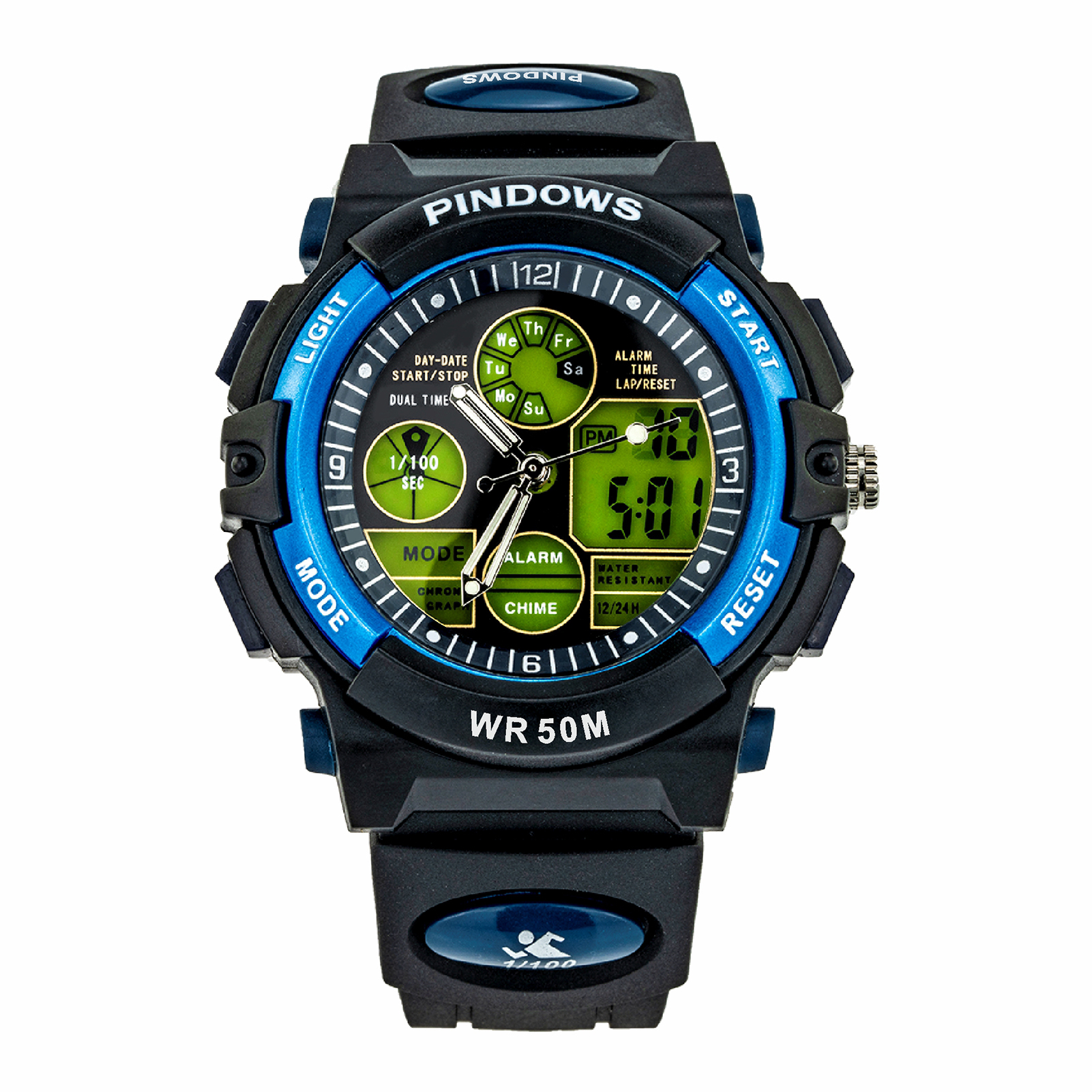 Orologio Sportivo Digitale Per Bambini VenSten, Impermeabile 50m, Sveglia E Cronometro, 7 Colori LED, Cinturino Morbido, Nero