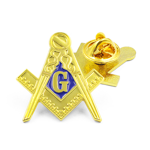 Nhà Sản Xuất Thiết Kế Riêng Của Bạn Công Ty Logo Hợp Kim Kẽm Phù Hiệu Tùy Chỉnh Mềm Cứng Men Pin Masonic Ve Áo Pin Masonic Mặt Dây Chuyền - Product Image 2
