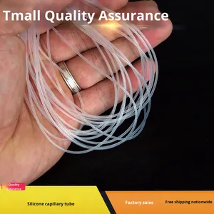 Tubo de silicona transparente Tubo capilar flexible de tamaño pequeño 0,5mm/1/2/3mm Proceso de corte personalizado Delgado - Product Image 4