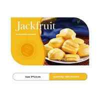 Étiquettes adhésives personnalisées pour magasin de fruits, transparentes, anti-coupure, pour boîtes de fruits, papier couché de qualité alimentaire, autocollants rectangulaires