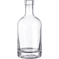 Pichet Moonshine en verre transparent de 375 ml 750 ml avec poignée Moonshine intégrée classique avec bouchon en liège supérieur