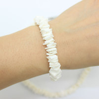 Conjunto de Pulsera y Tobillera Boho Hechos a Mano con Conchas Naturales Puka, Collares Rasta de Conchas Marinas Hawaianas para Mujeres y Hombres