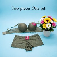 Ensemble soutien-gorge et culotte femme CG173, 2 pièces/ensemble, grande taille, dentelle unie, lingerie féminine, couleurs assorties, vente en gros, 1,68 dollars.