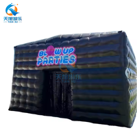 Grande tente de discothèque gonflable d'extérieur avec lumières LED disco, tissu Oxford commercial