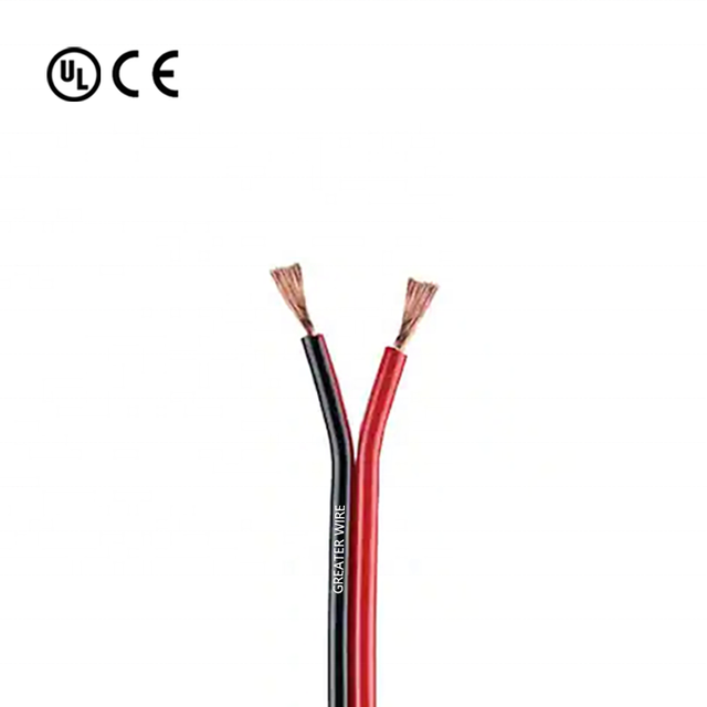 Greater Low Voltage PVC Insulated Copper Double Parallel 2Core RVB Speaker Cable 20/18/17/16/14/13 AWG CE for IS 8130