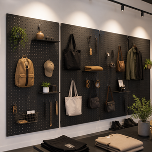 Painel Organizador de Ferramentas Moderno Preto para Montagem na Parede, Suporte Resistente para Garagem, Armazenamento de Ferramentas, Casa, Escritório e Sala de Artesanato - Product Image 4