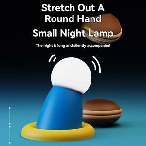 Lámpara de Noche Infantil, Lámpara de Mano Redonda Azul, Adorable Lámpara LED de Bajo Consumo, Regalo para Niños y Niñas, Lámpara de Noche Recargable - Product Image 3