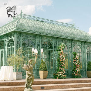 Personnalisé 24*6 * H5.2m Grande Décoration de Mariage Victorienne Métal Acier Serre Jardin Véranda Extérieur Fer Gazebo - Product Image 1