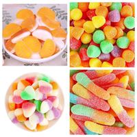 Vente en gros personnalisé en vrac 1kg Gelée à saveur aigre-douce Bonbons gommeux à l'orange Bonbons gommes Snack
