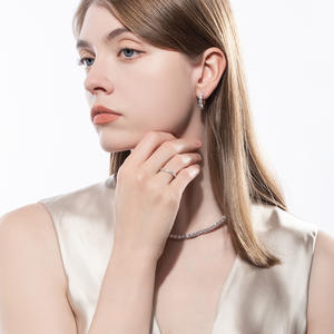 2mm S925 Silver <strong>Moissanite</strong> <strong>Men</strong> Women's Single Row <strong>Ring</strong> - Product Image 4