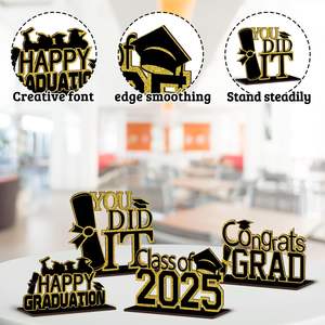 Best-Selling <b>Wooden</b> <b>Desktop</b> Ornament for Cross-Border E-Commerce Graduation Season Congratulating 2026 Table Decorative - Product Image 6