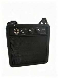 Amplificador de guitarra eléctrica MINI con altavoz, 5W, disponible en varios colores, con batería de 9V y correa de transporte. - Product Image 3