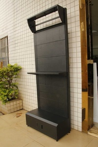 Led triển lãm kim loại phần cứng cửa hàng kệ trưng bày sàn đứng pegboard kệ vật liệu thép đánh bóng bề mặt - Product Image 2