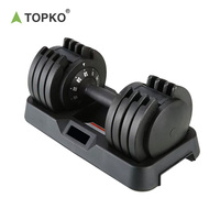 TOPKO Ensemble d'haltères réglables multifonctionnels de haute qualité pour la musculation Équipement de fitness Haltères réglables pour la salle de sport