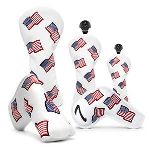 Hot Sale Premium Leather Golf Club <b>Headcovers</b> Set for Driver Fairway Hybrid Wood Iron Blade <b>Putter</b> Mallet <b>Putter</b> Headcover - Product Image 1