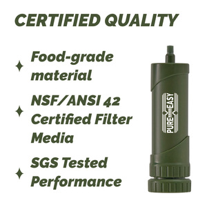 <span class=keywords><strong>Portable</strong></span> 0.01 microns extérieur purificateur d'eau manuel UF filtre à eau paille pour Camping randonnée survie d'urgence - Product Image 5