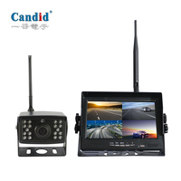 Système de surveillance numérique intelligent sans fil AI 7'' avec alarme d'angle mort BSD, enregistreur DVR 4 canaux, caméra AHD pour camion et chariot élévateur