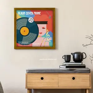 Plateau tournant en vinyle pour albums, cadre de 12 pouces en vinyle, support de rangement mural