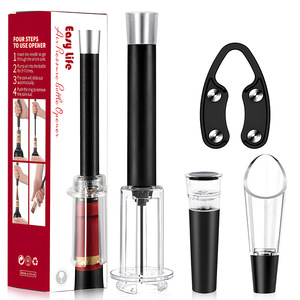Accesorios de Bar Más Vendidos, Juego de 4 Piezas de Herramientas para <span class=keywords><strong>Vino</strong></span>, Bomba de Presión de Aire, Abridor de Botellas para Amantes del <span class=keywords><strong>Vino</strong></span> - Product Image 2