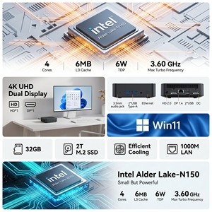 มินิพีซีพกพาสะดวก ขายดี ใช้ CPU Intel N95 เหมาะสำหรับใช้งานที่บ้าน สำนักงาน และเล่นเกมส์ แรม DDR4 8GB ความจุ 256GB ระบบปฏิบัติการ Windows 11 ทำงานรวดเร็ว - Product Image 6