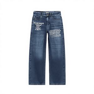 Jeans da Donna Oroie Malise a Vita Alta, Gamba Dritta, Vestibilità Ampia, Lunghezza Intera, Denim Lavaggio Chiaro, Traspiranti, Semplici, Casual Estivi - Product Image 1