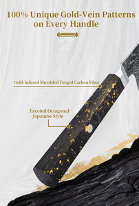 Cuchillo de Cocina Premium de Acero Damasco de 67 Capas, Juego de Cuchillos de <span class=keywords><strong>Chef</strong></span> Japoneses Vg10, Cuchillo Gyuto Damasco con Mango de Fibra de Carbono Negra - Product Image 5