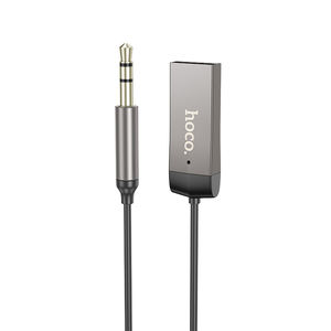 Adaptateur Hoco E78 Aux vers <span class=keywords><strong>Bluetooth</strong></span> 5.3, récepteur <span class=keywords><strong>Bluetooth</strong></span> 3,5 mm pour voiture, kit <span class=keywords><strong>USB</strong></span> 2.0 vers prise <span class=keywords><strong>jack</strong></span> 3,5 mm - Product Image 1