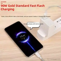 Kompatibel dengan Pengisi Daya Ultra 15/14/13 K70e/Note 14 Pro+ Adaptor Pengisian Cepat 30W Kabel Pengisian Daya QC 3.0 USB-A/Type-C
