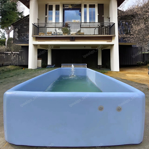 Ipoolgo đa chức năng thân thiện với môi trường PVC bơm hơi trên mặt đất hình chữ nhật bể bơi - Product Image 1