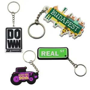 Custom Logo 2d Plastic Metal Gift 3D Silicone Key Ring Rubber Keychain Personalized And Business Gift Soft Pvc Key Chains