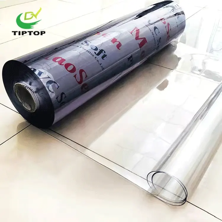 Tiptop factory price Waterproof Super Clear PVC Plastic Roll PVC Film Transparent