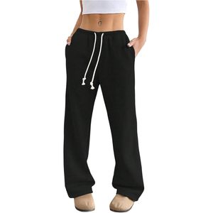 Pantalones Deportivos Personalizados para Mujer, Cintura Baja, Pierna Recta, Casuales, con Bolsillos, Tela Transpirable - Product Image 1