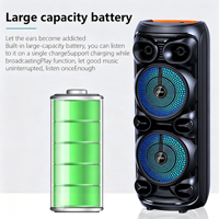 Haut-parleur portable Bluetooth double 8 pouces pour extérieur, idéal pour la danse et le karaoké, grand volume, avec micro – Vente en gros