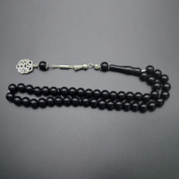 Vente en Gros Classique 45 Perles de Prière Tasbih Chapelet Musulman Cylindre en Résine Plastique Collier en Forme de Bille Cadeaux Islamiques