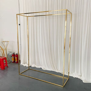 Durable Iron Wedding Arch <b>Stand</b> Gold Floral Metal Arched Balloon Frame <b>Backdrop</b> Wedding Decorative Accessory - Product Image 5