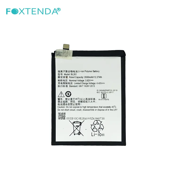 hot sale pure cobalt battery weight 40.8g BL261 3500mAh for Lenovo A7020/Vibe K5 Note K52T38 K52E78 BL261 lithium battery